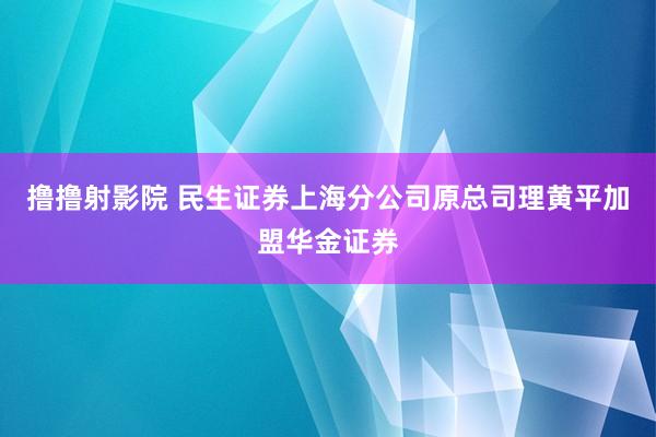 撸撸射影院 民生证券上海分公司原总司理黄平加盟华金证券