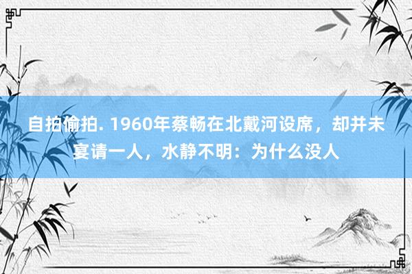 自拍偷拍. 1960年蔡畅在北戴河设席，却并未宴请一人，水静不明：为什么没人