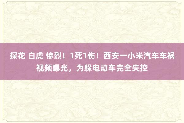 探花 白虎 惨烈！1死1伤！西安一小米汽车车祸视频曝光，为躲电动车完全失控