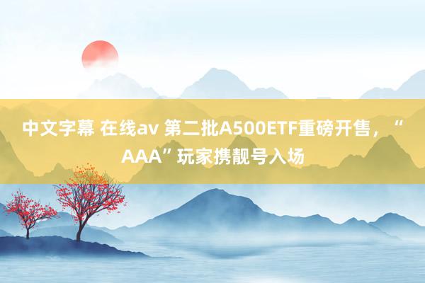 中文字幕 在线av 第二批A500ETF重磅开售，“AAA”玩家携靓号入场