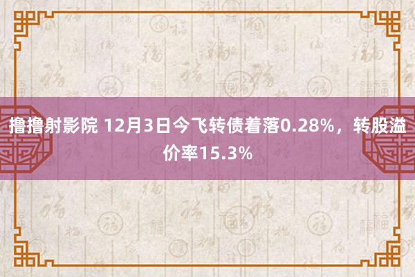 撸撸射影院 12月3日今飞转债着落0.28%，转股溢价率15.3%