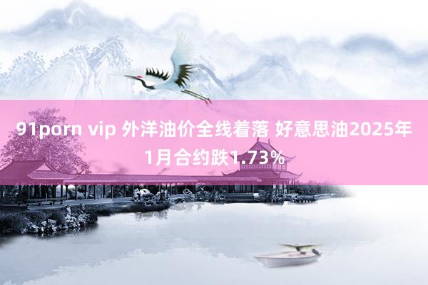 91porn vip 外洋油价全线着落 好意思油2025年1月合约跌1.73%