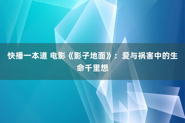 快播一本道 电影《影子地面》：爱与祸害中的生命千里想