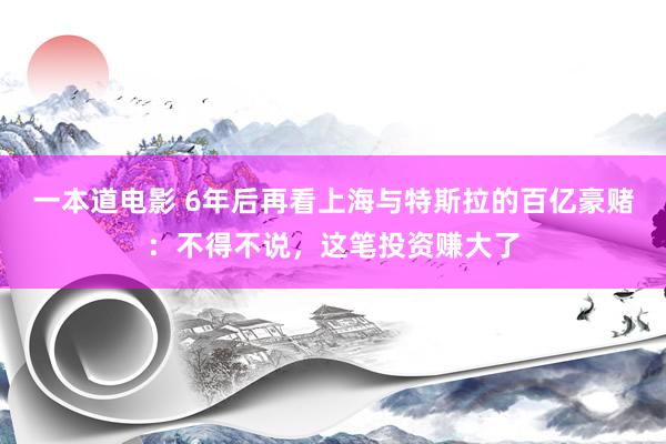 一本道电影 6年后再看上海与特斯拉的百亿豪赌：不得不说，这笔投资赚大了