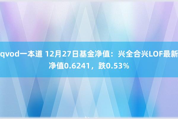 qvod一本道 12月27日基金净值：兴全合兴LOF最新净值0.6241，跌0.53%