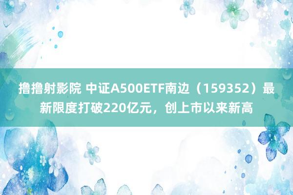 撸撸射影院 中证A500ETF南边（159352）最新限度打破220亿元，创上市以来新高