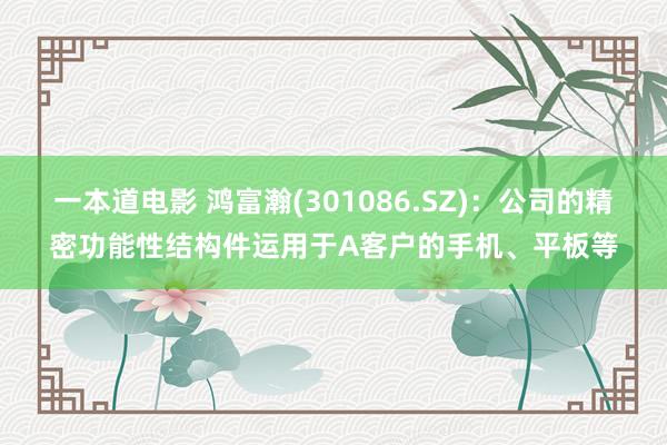 一本道电影 鸿富瀚(301086.SZ)：公司的精密功能性结构件运用于A客户的手机、平板等