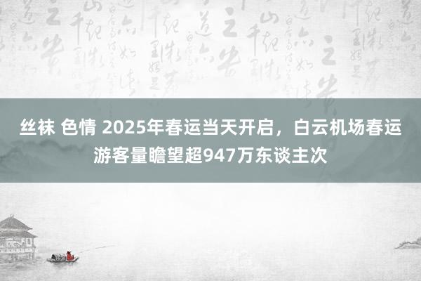 丝袜 色情 2025年春运当天开启，白云机场春运游客量瞻望超947万东谈主次