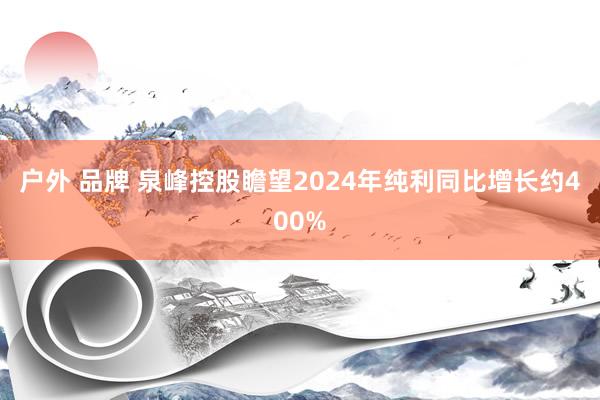 户外 品牌 泉峰控股瞻望2024年纯利同比增长约400%